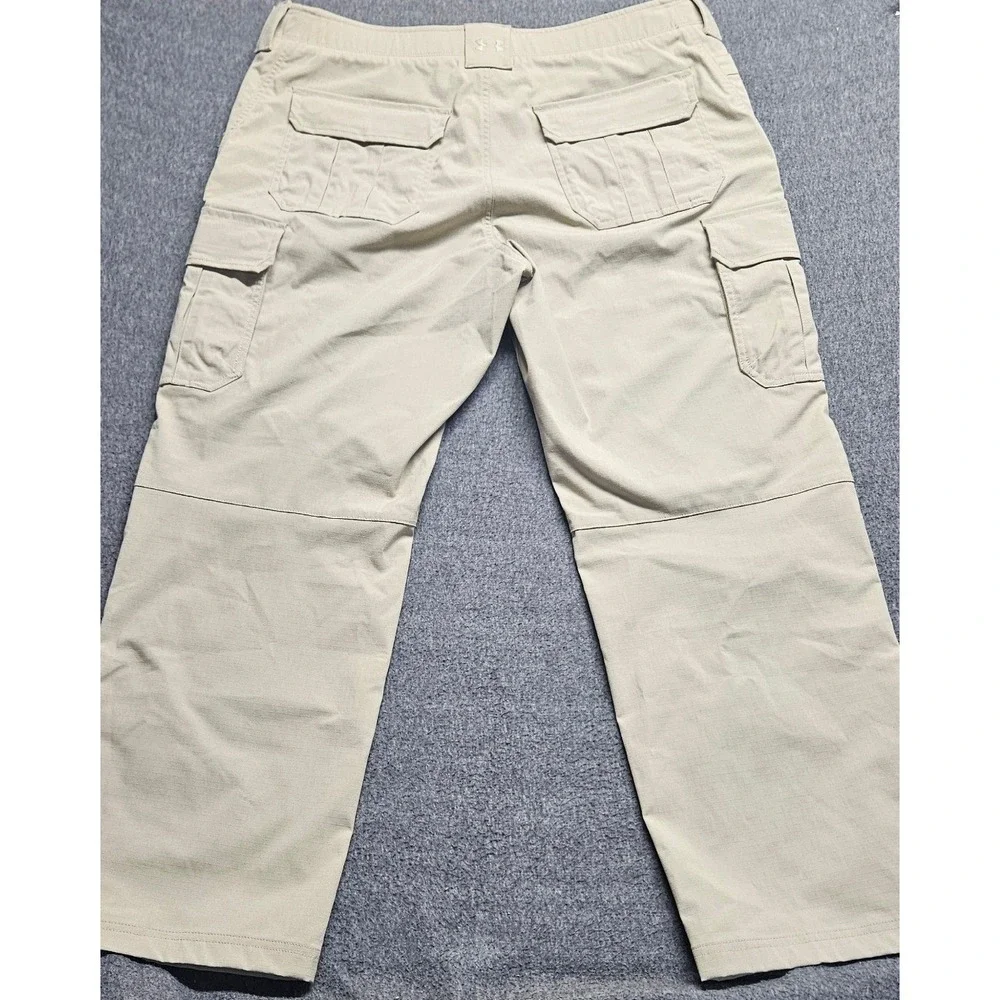 Under Armour Cargo Pants Mens 38x30 Tan Tactical Ripstop Utility Pockets
